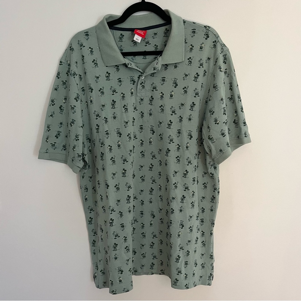 Disney Amazon Essentials Mickey Mouse AOP Golf Polo L